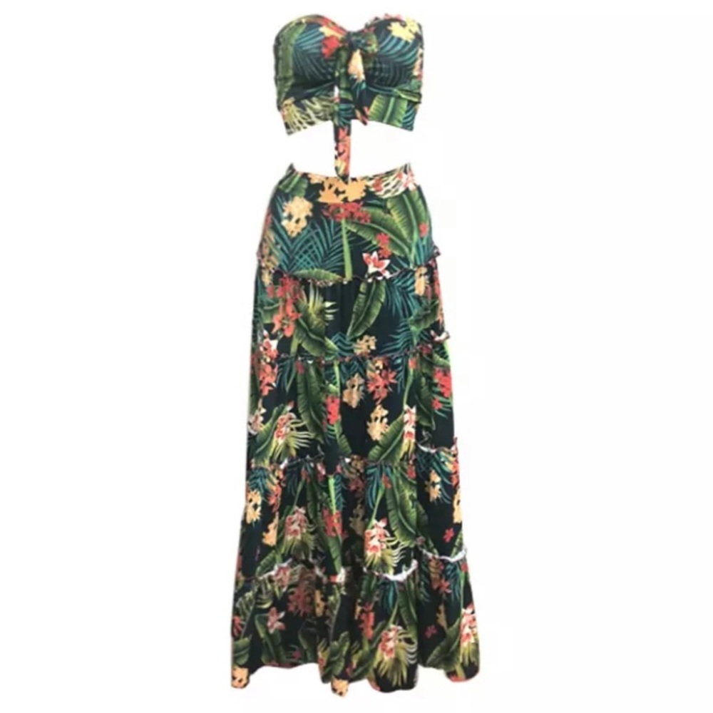 2 Piece Bandeau Top and Skirt Set - Picture 6 of 8